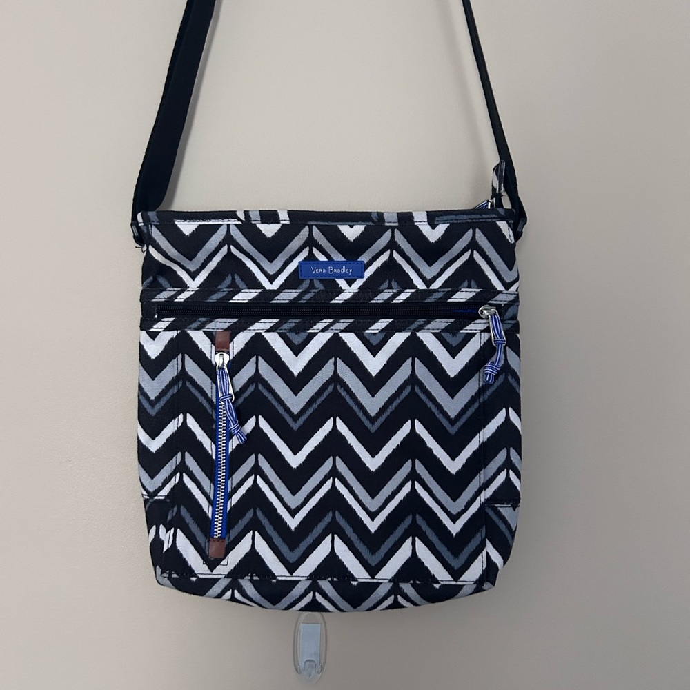 Vera Bradley Black and White Chevron Crossbody Bag